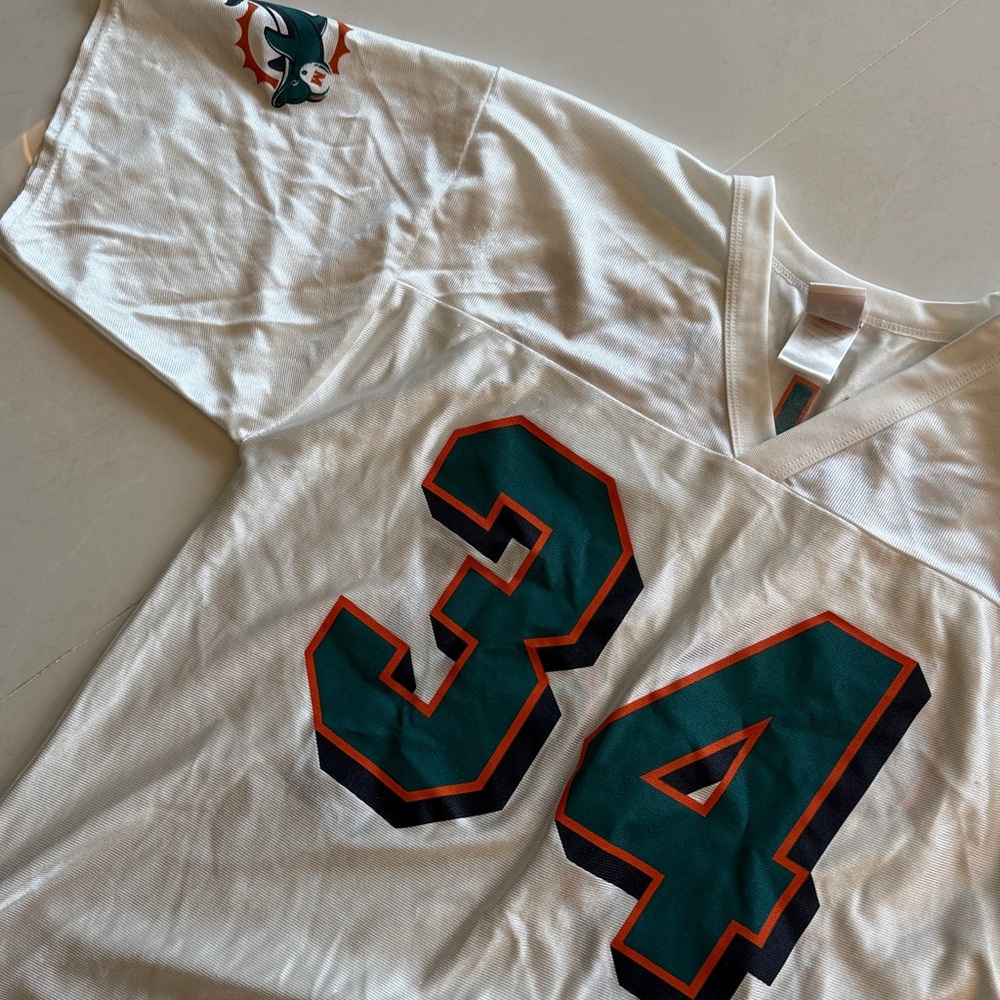 White Football Jersey with Number 34